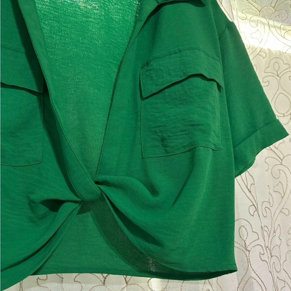 Love J Green Knot Front Shirt - Picture 3 of 7